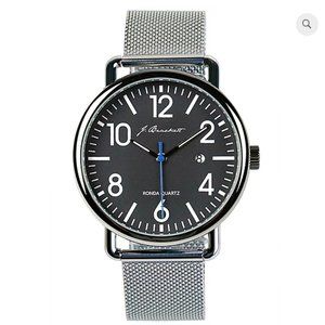 Camden Stainless Steel Slate Grey Face Band Watch